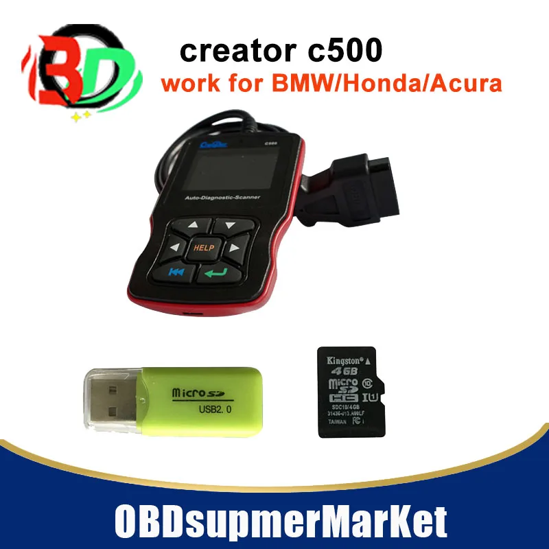 Creator C200 c500 c100 OBDII EOBD кодовый ридер Многоязычное обновление онлайн c200 кодовый ридер creator c100 кодовый ридер