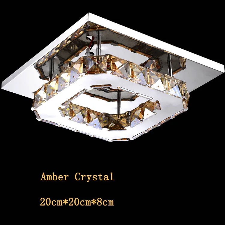 Amber Crystal Современные хрустальные люстры, освещение для гостиной, спальни, фитинги, люстры, лампы для ресторана, украшения, люстры, светильники, современный стиль - Цвет корпуса: Amber Crystal