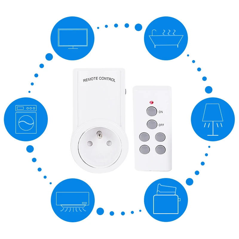 Беспроводной дистанционный переключатель розетка французская электрическая