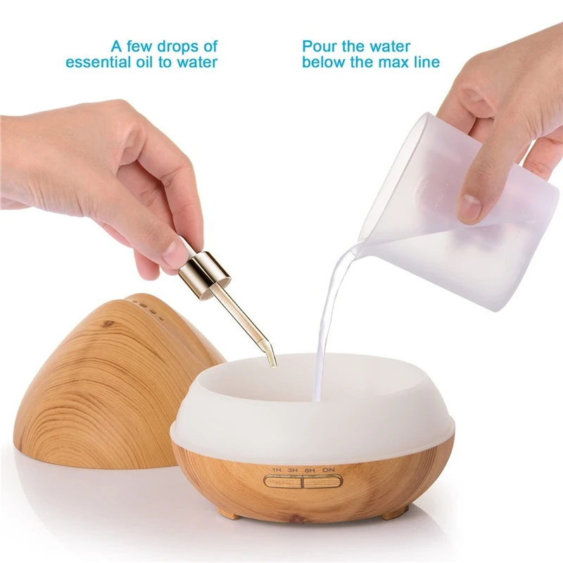 550 м Ароматерапия Эфирные масла Ароматический диффузор с древесной текстурой