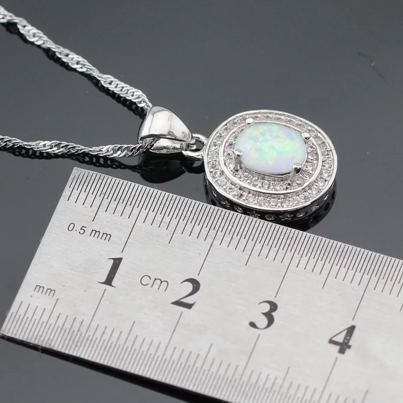 Женский комплект украшений в австралийском стиле серебряное ожерелье с белым