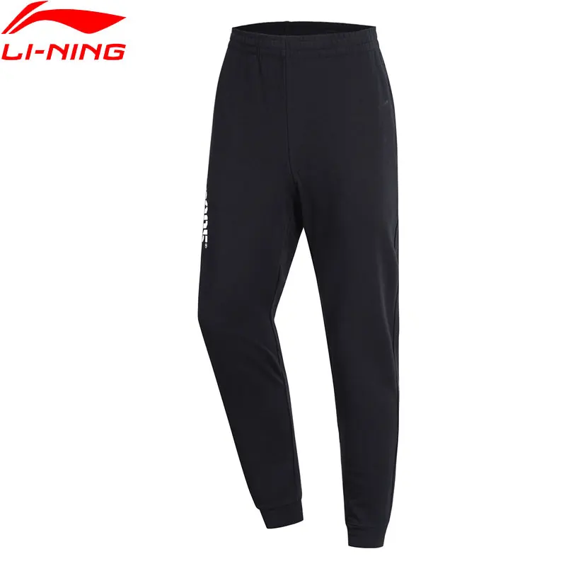 Li-Ning мужские баскетбольные спортивные штаны BAD FIVE, 88% хлопок, 12% полиэстер, обычная посадка, спортивные штаны AKLP011 MKY457
