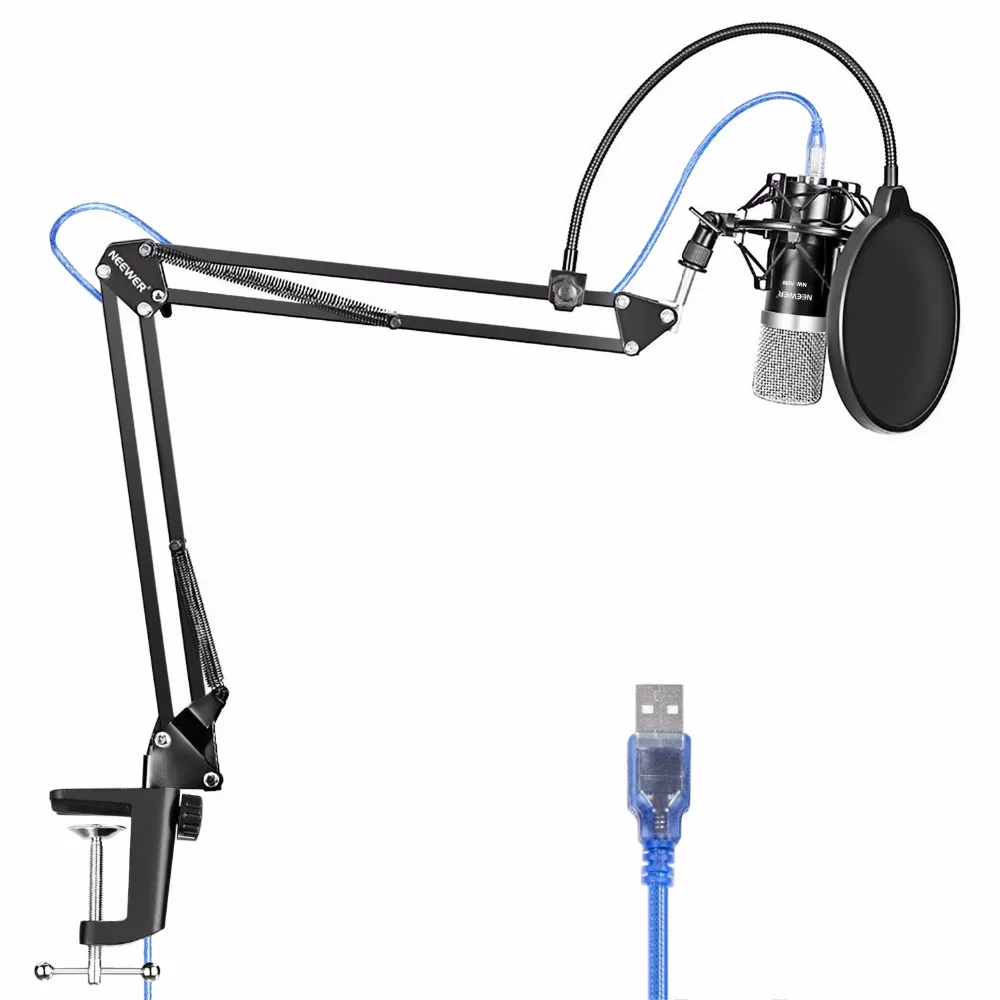 Neewer NW-7000 USB MIC for Windows and Mac(Black and Silver/Blue and Silver