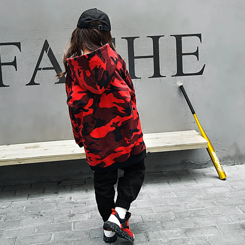 100-180 см в стиле &quotунисекс&quot для мальчиков и девочек красный камуфляж хип-хоп