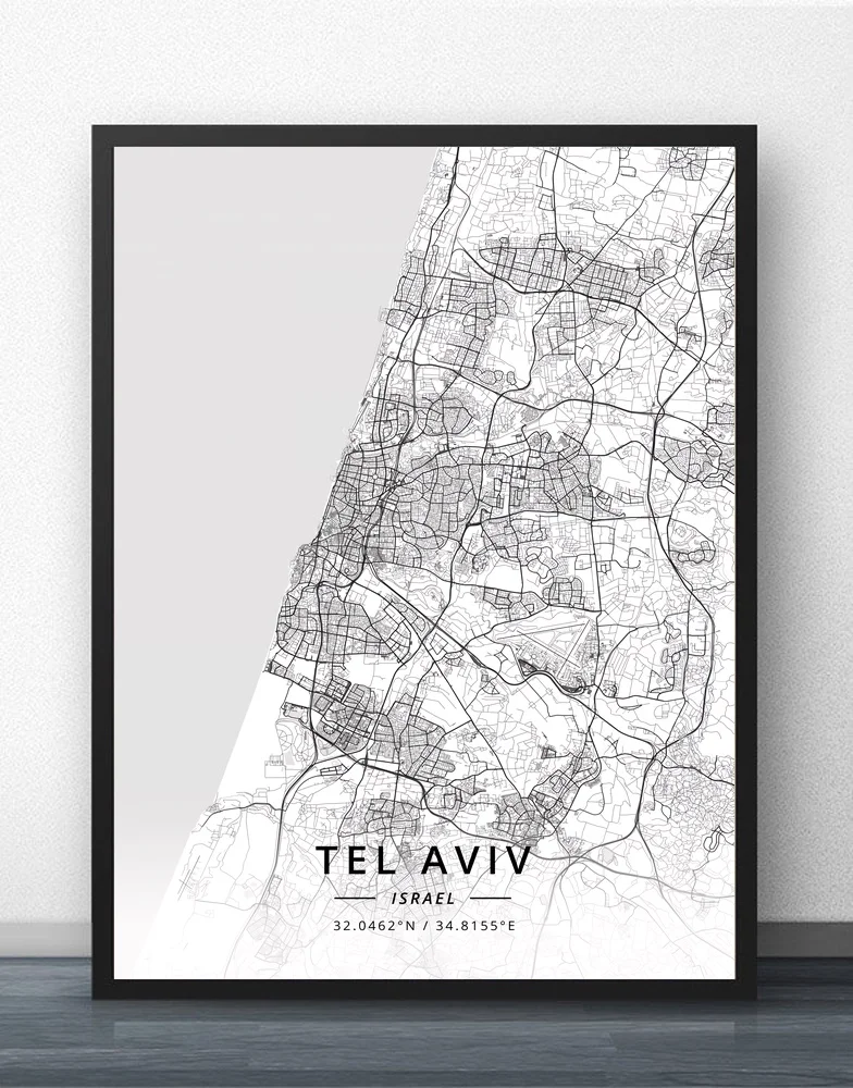 Мерцающий плакат с изображением джежома Тель-Авива | Дом и сад