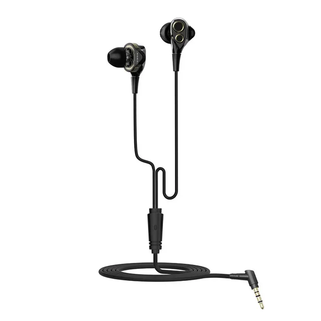 UiiSii T8 DT 200 Гибридный Hi-Fi стерео бас-музыка наушники-вкладыши стереофон наушники с микрофоном для смартфонов - Цвет: Черный