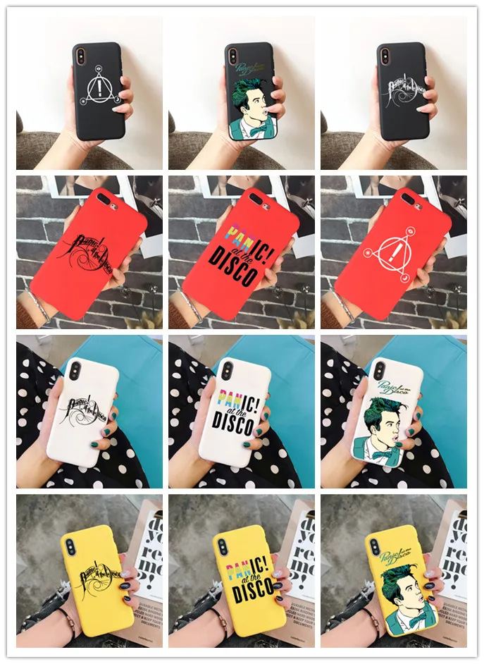 Panic at диско Мягкий силиконовый чехол конфетного цвета чехол для iPhone X XR XS MAX 6 7 8 plus 6s для Apple лучший дизайн корпуса