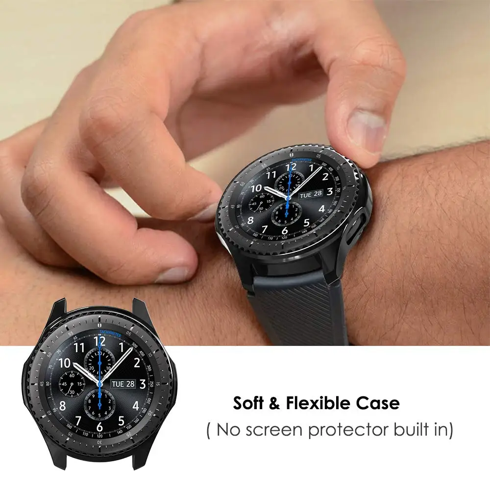 Мягкий ультра-тонкий ТПУ защитный чехол для samsung Galaxy Watch 42 мм 46 мм Защитная крышка оболочка Полная Защитная повязка для gear S3