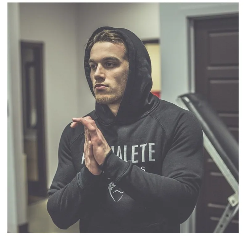 ALPHALETE, мужские толстовки для тренажерного зала, для тренажерного зала, для фитнеса, бодибилдинга, толстовка, пуловер, Спортивная мужская куртка с капюшоном для тренировок, одежда