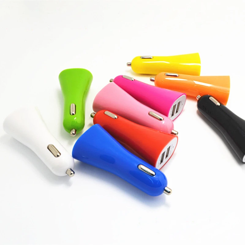 Horn Speaker Dual USB Port 5V 2.1A+1A Car Charger For apple iphone X 8 7 6 6s Plus SE 5s 5 4s 4 ipad samsung huawei xiaomi | Мобильные