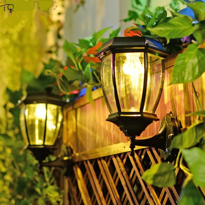 Luminaria Solar Garden Light Wireless Dimming Remote Control Sensor Waterproof Led Nordic Vintage Wall Lights Loft Decor Balcony | Лампы и