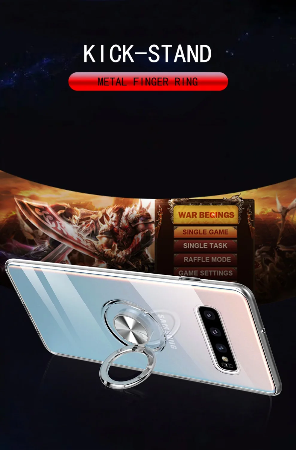 Для samsung Galaxy S10 5G S10 S9 S8 Plus Note 9 Note 8 A7 A9 S10e M20 M30 чехол крышка Мягкий силиконовый чехол с кольцом держатель Чехлы
