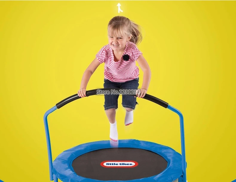 Уличный батут для детей с защитным балансом пластиковый и металлический