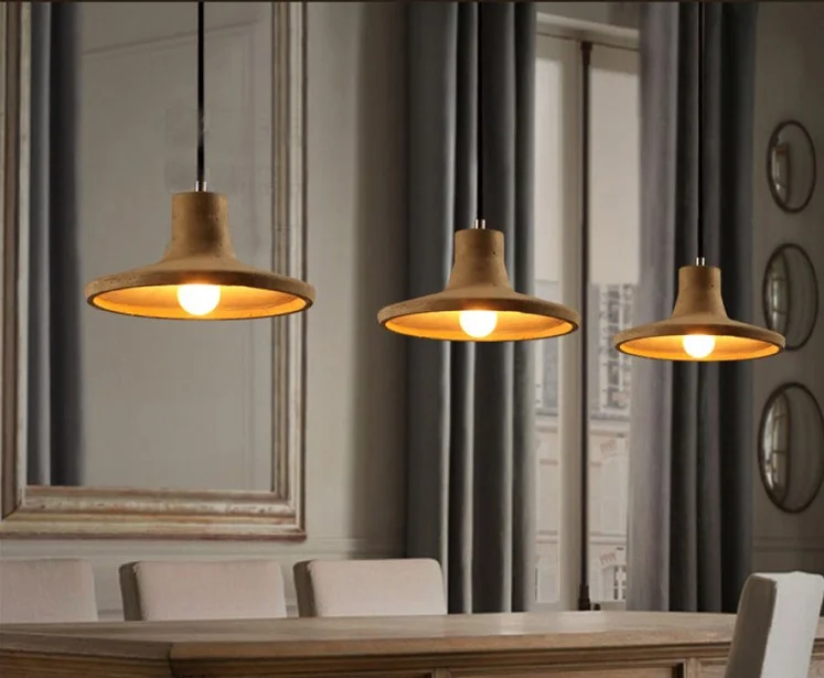 Цементный подвесной светильник в стиле лофт | Освещение