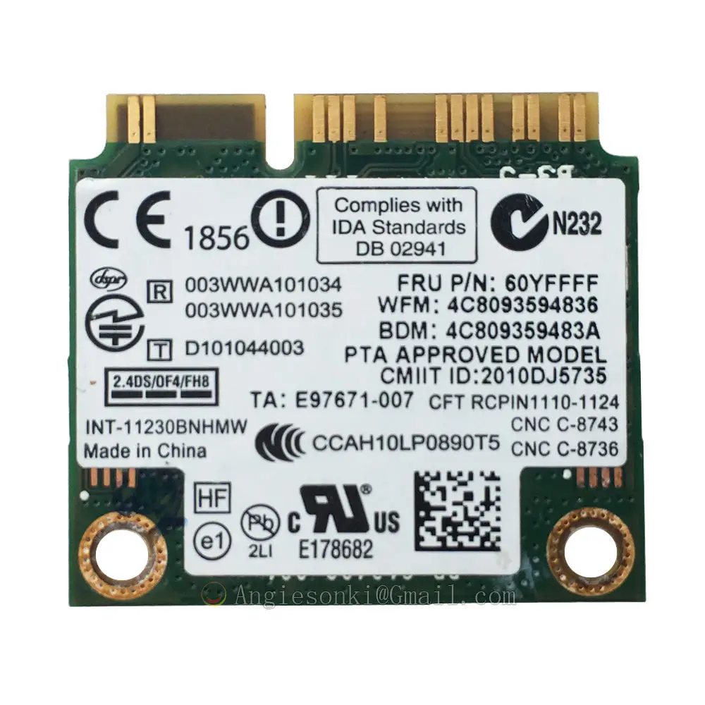 Для HP G4 G6 G7 MINI PAILIVON PCI E 631956 001 Intel 1030 11230BNHMW 802.11b/n 300 Мбит/с 2 4G Wifi + BT плата беспроводная