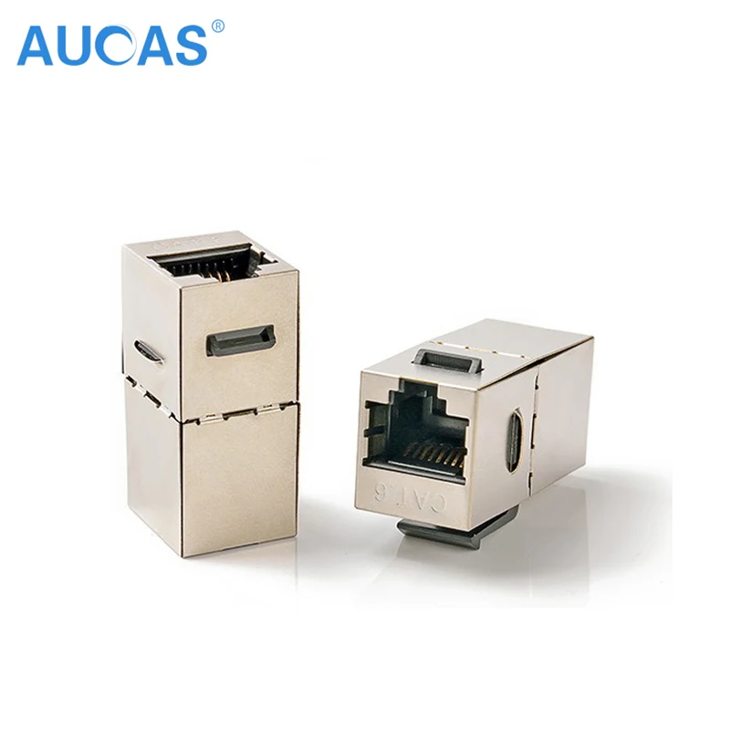 10 шт. AUCAS высокое Скорость RJ45 Cat6 FTP цинковый сплав модуль экранированный Rj45