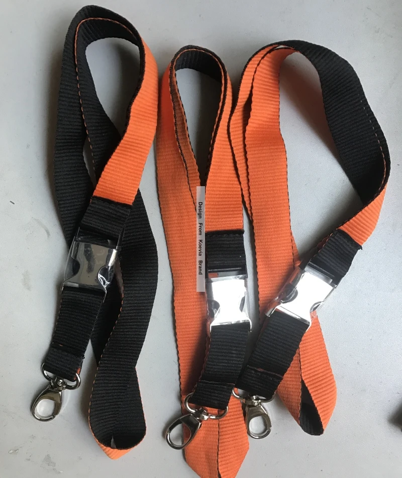 Прочный роскошный черный оранжевый микс нейлоновый шейный шнурок с