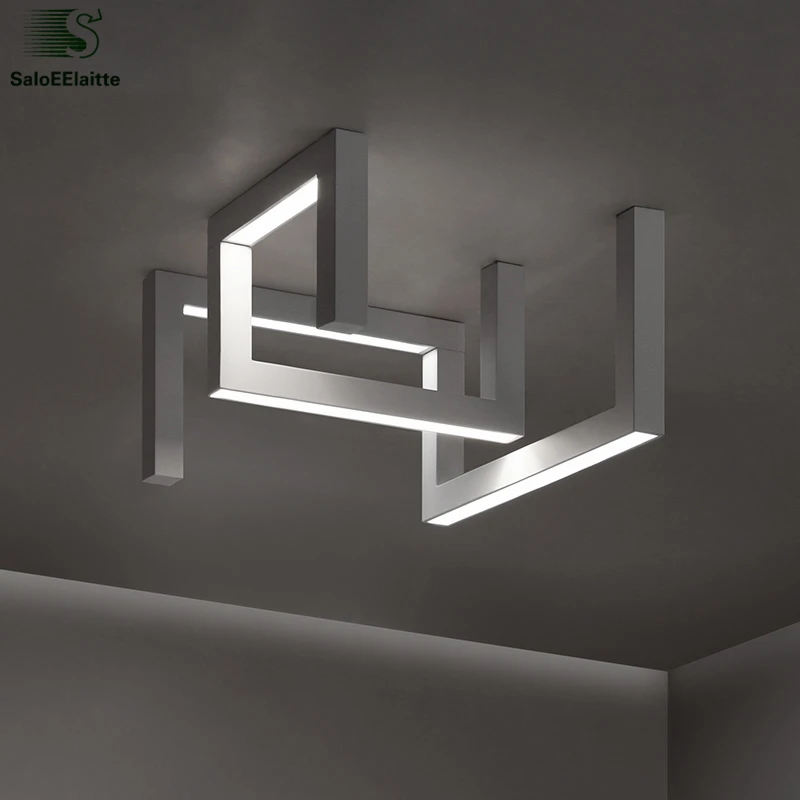 

Современные Геометрические цветные металлические лампы с дистанционным управлением, Светильники для спальни «сделай сам», светодиодные п...