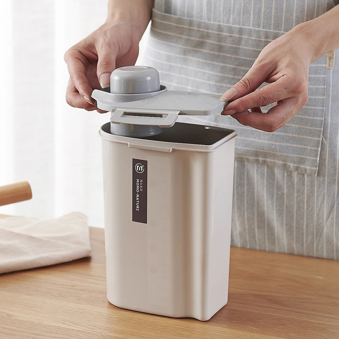 HIPSTEEN 2.5L Пряжка Квадратный Контейнер Для Риса контейнер для хранения разное зерно коробка для хранения продуктов для кухни Органайзер предметов
