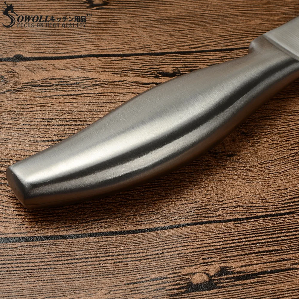 SOWOLL бренд кухонные ножи Chef нарезки хлеба Обстрагывая утилита нож Santoku 6 шт. набор
