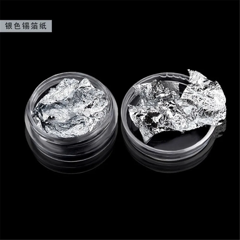 1 коробка золотой серебристый неправильной формы алюминиевая фольга наклейка