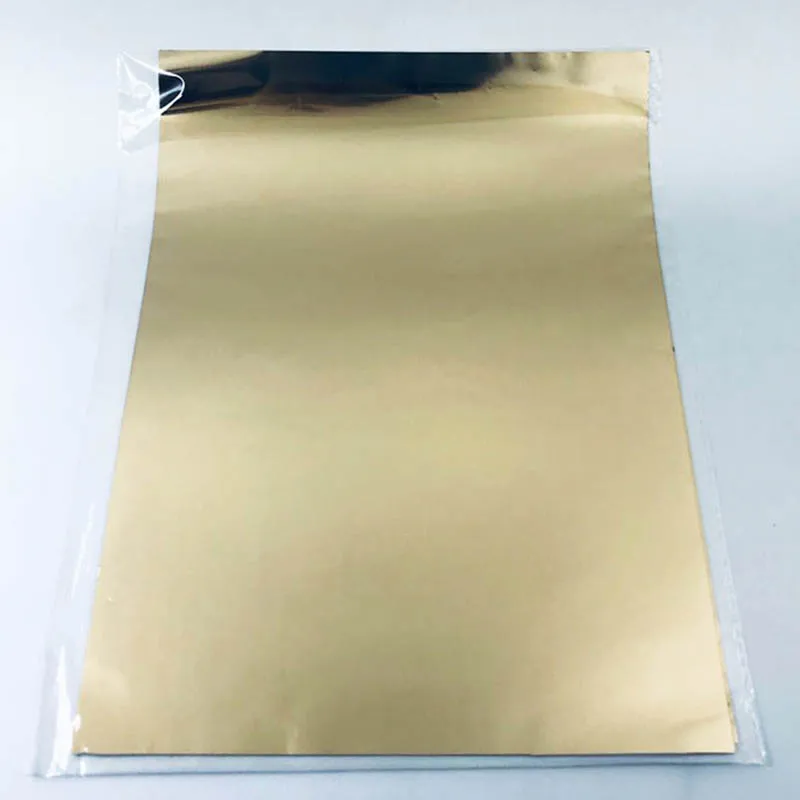 light gold 50 шт. золотой черный красный горячего тиснения фольги бумажный ламинатор для ламинирования переноса на элегантность лазерный принтер бумага для рукоделия 20x29 см A4 - Цвет: light gold