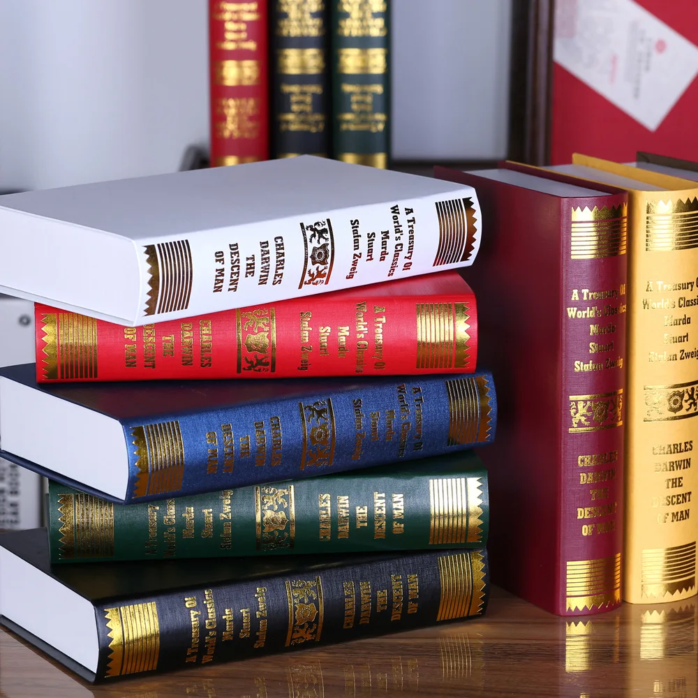 

10PCS style of the ancient office furniture decoration bronzing fake book wholesale props simulation