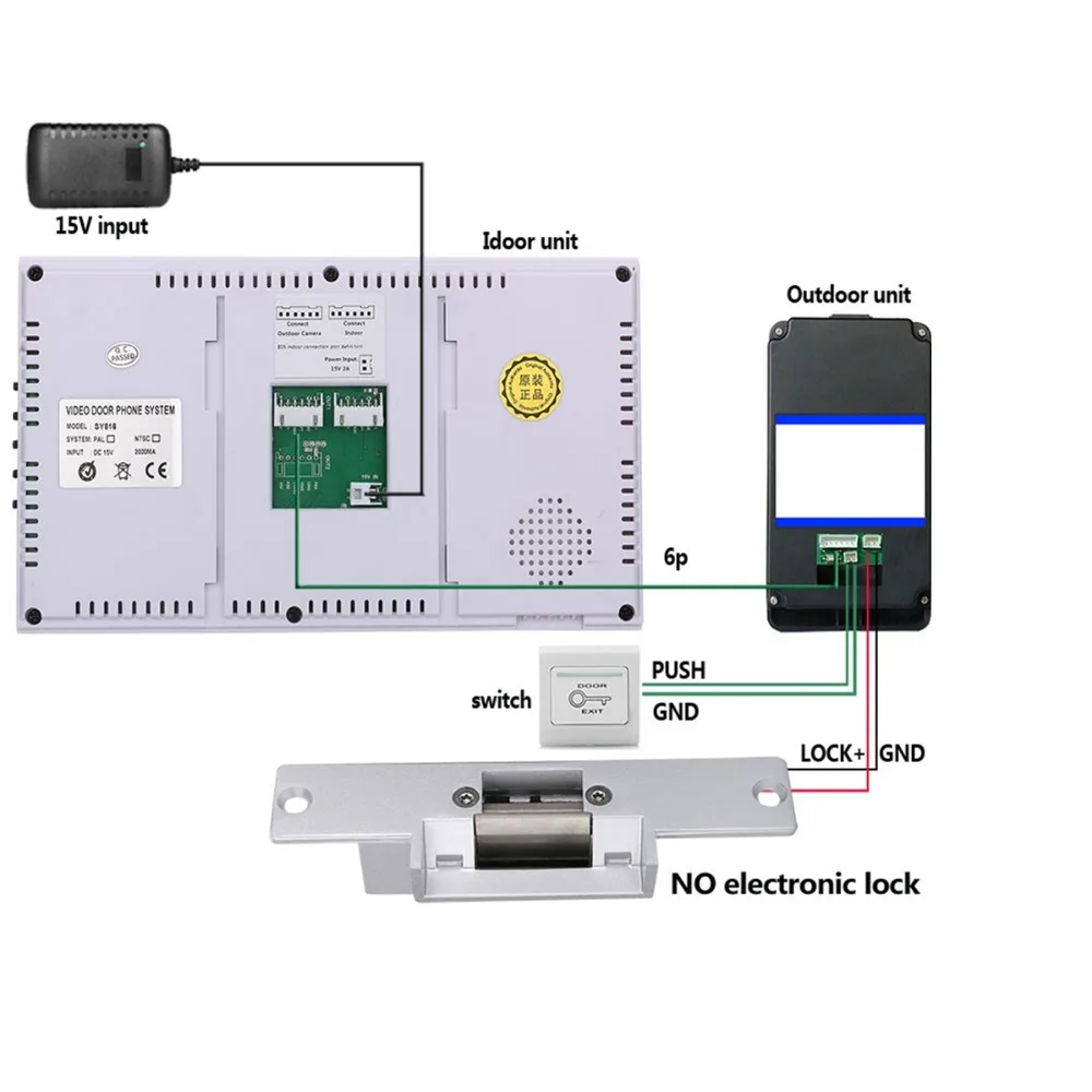 Домашняя безопасность 7 &quotHD запись RFID пароль видео домофон дверной звонок