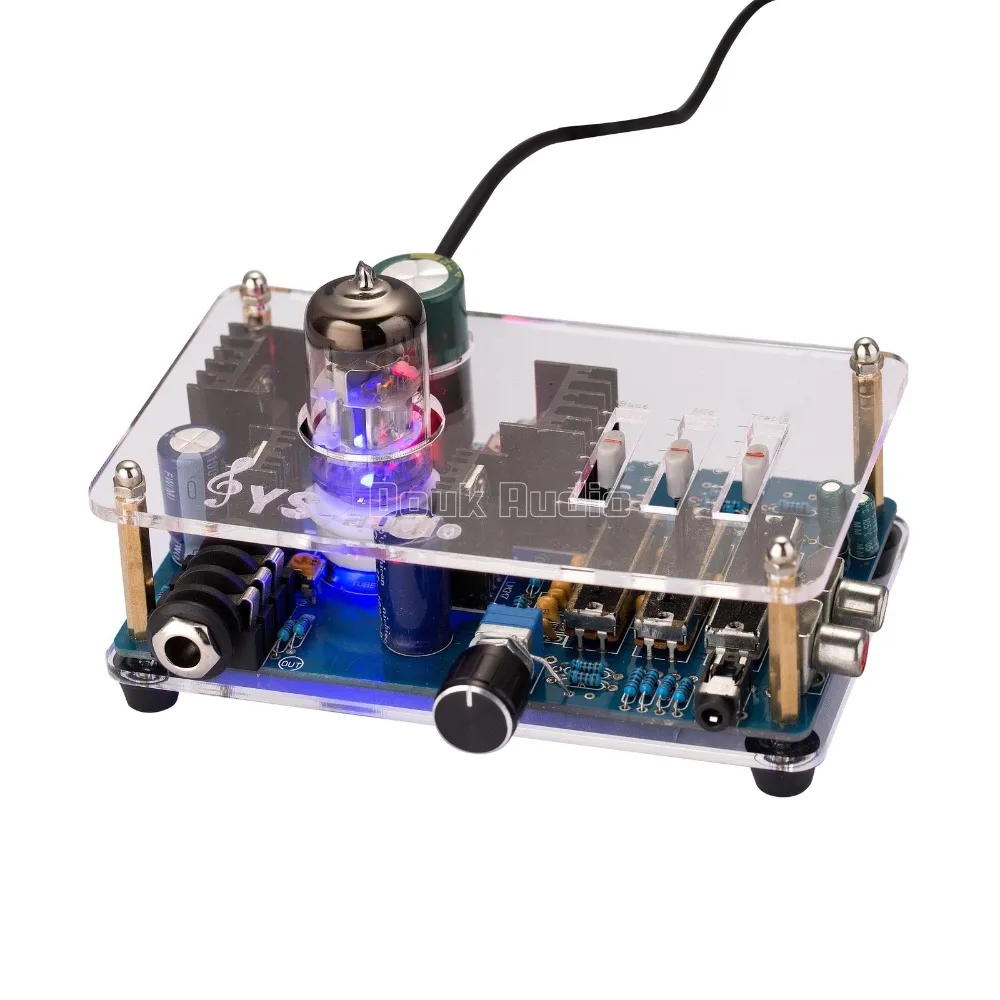 Douk audio Mini 6N11 вакуумный ламповый усилитель для наушников Предварительный усилитель класса A HiFi усилитель с ВЧ& Mid& Bass