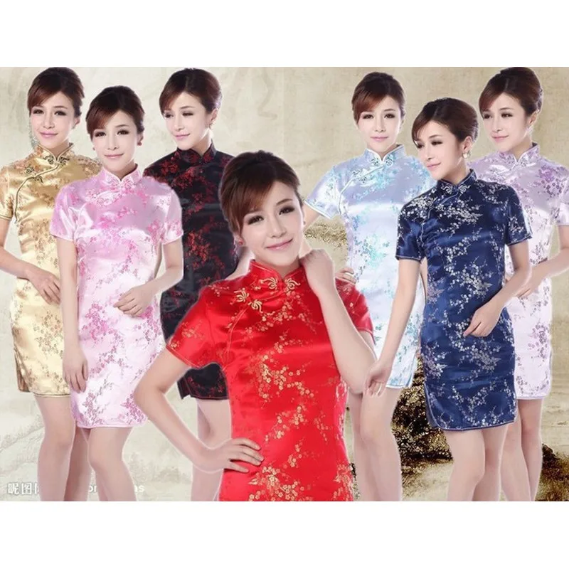 Лидер продаж традиционное китайское платье женская одежда Ципао мини-платье