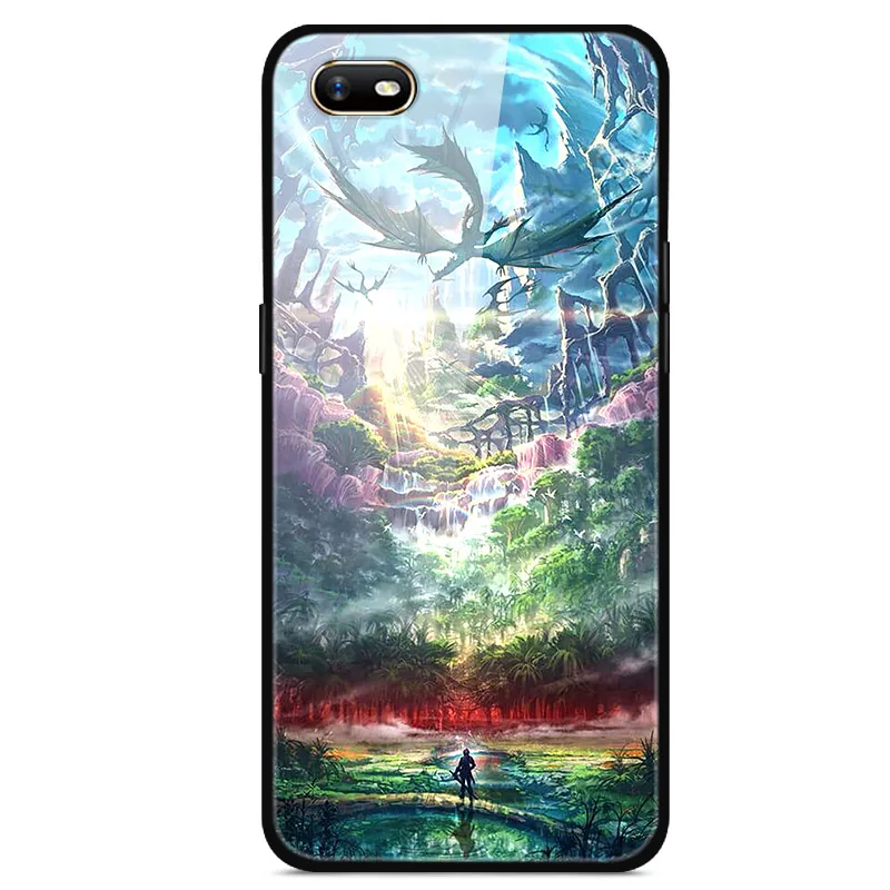 Для OPPO A1K чехол из закаленного стекла жесткий чехол для телефона для OPPO A1K чехол s Мягкий бампер для OPPOA1K A 1K CPH1923 чехол Роскошный - Цвет: 35