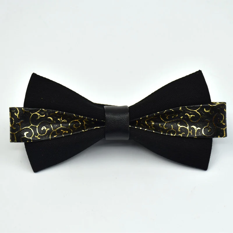 Из искусственной кожи Для мужчин Роскошные Bow Tie Solid Gravata танец bowtiecorbatas Hombre