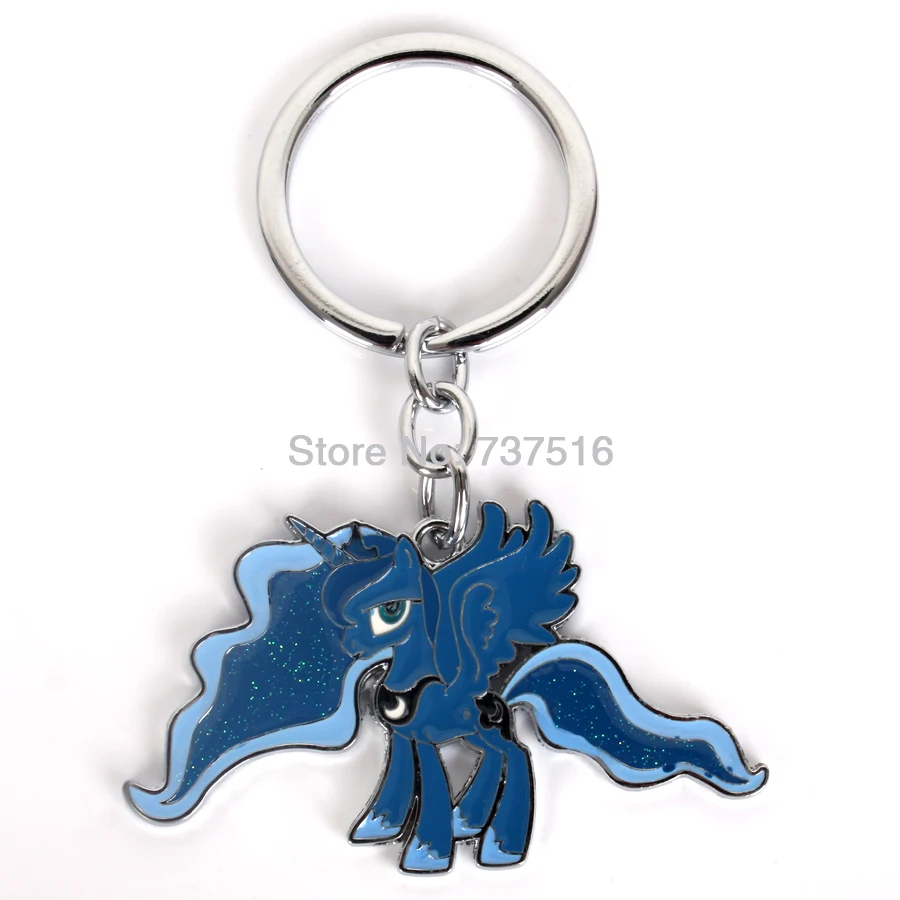 Новый Анимация дружбы Летающий Единорог синий Магия принцесса Луна Moon лошадь