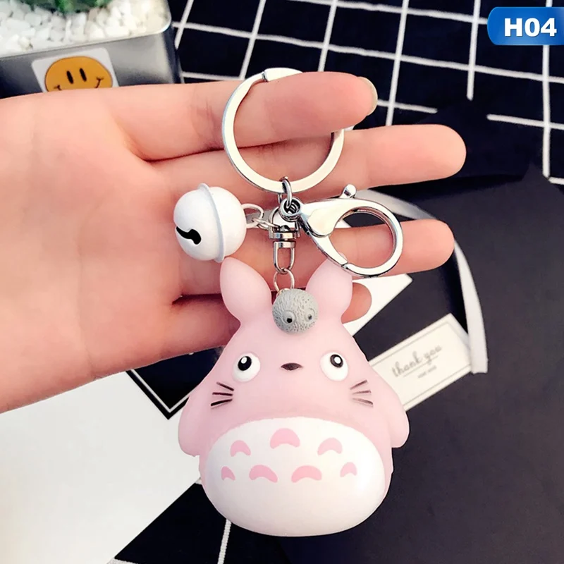 Модные брелоки милый каваи котенок брелок с котом кольцо аниме брелок Тоторо креативный брелок Очаровательная Женская девочка детские брелоки