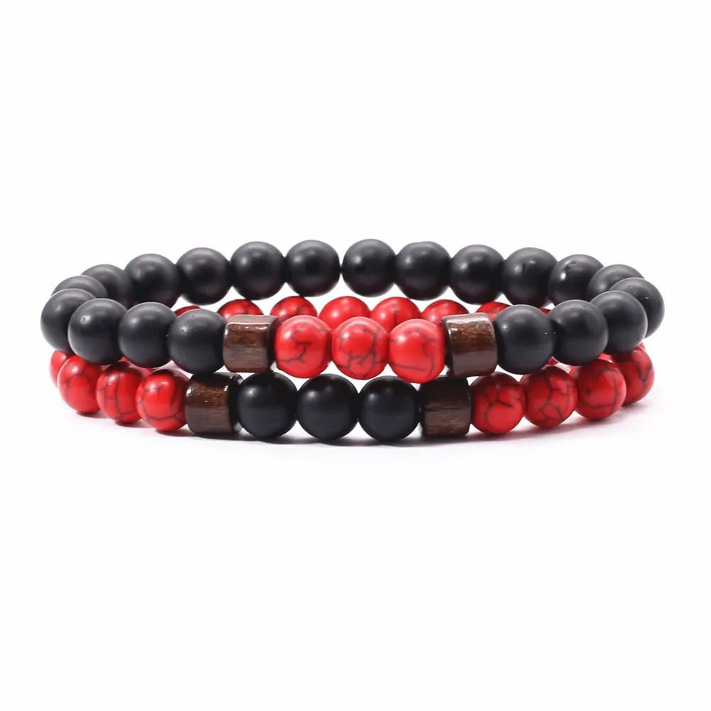 Браслет с натуральными камнями для мужчин и женщин классический браслет