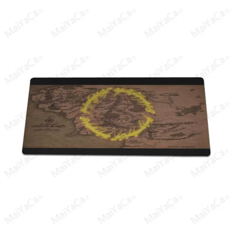 30x60cm Lock Edge Yinuoda, карта Властелина Колец, геймерские скоростные мыши, розничная, маленький резиновый коврик для мыши, размер 180x220 мм и 300*600*2 мм, игровые коврики для мыши - Цвет: 30x60cm Lock Edge