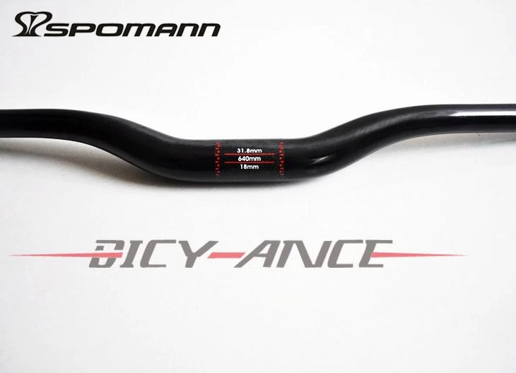 Spomann UD черный велосипед в форме Ласточки руль MTB дорожный велосипед Руль T Rise бар Запчасти для велосипедов 31,8*600-720 мм