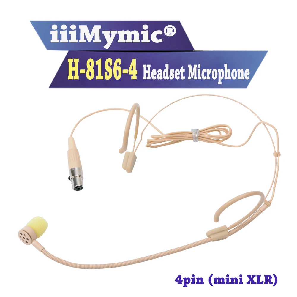 Iiimmic H 81S6 4 Concert Pro конденсаторная гарнитура микрофон для Shure беспроводной корпус