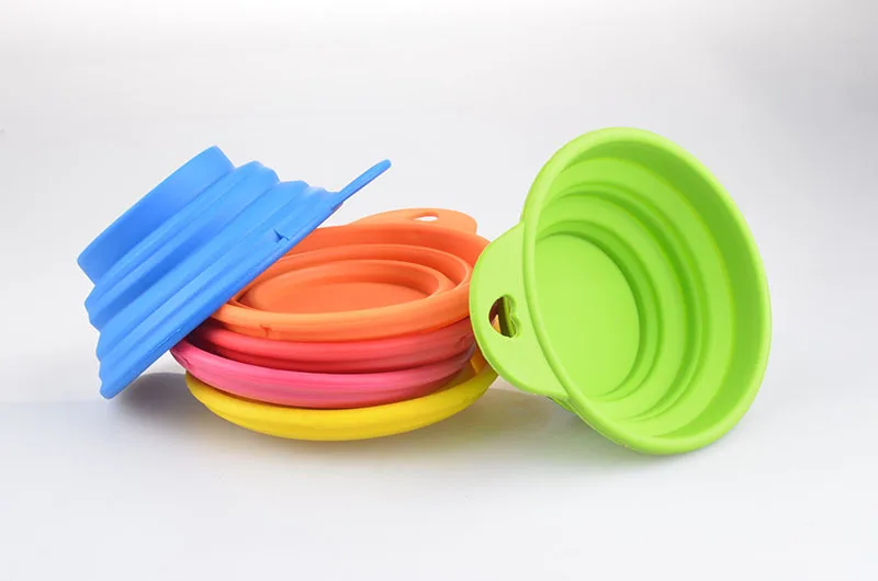 Новые продукты для домашних животных силиконовая складывающаяся миска