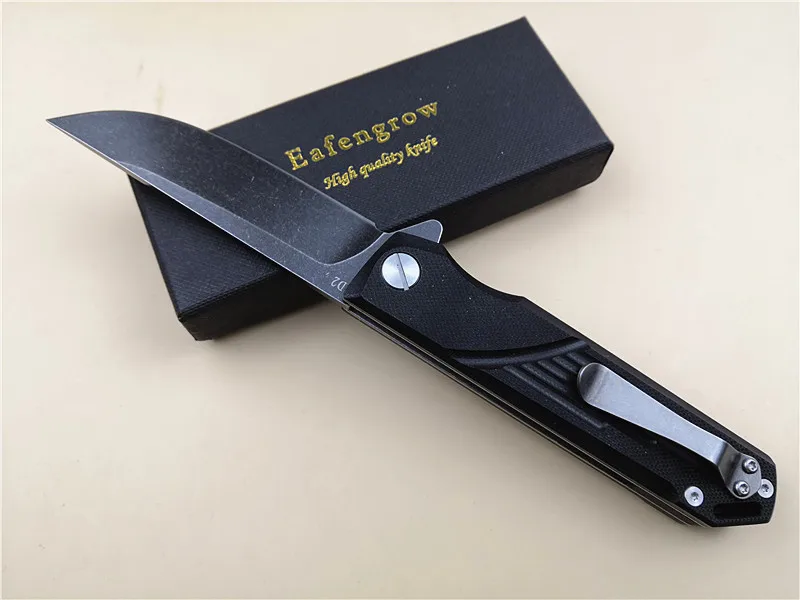 Eafengrow EF72 D2 вымытое лезвие G10 ручка шариковый подшипник Флиппер складной карманный нож для выживания охотничий инструмент для повседневного использования кухонный нож