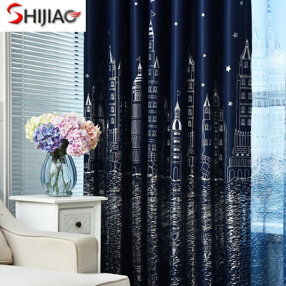 1 панель Затемненные занавески в виде звезд для спальни гостиной детской комнаты