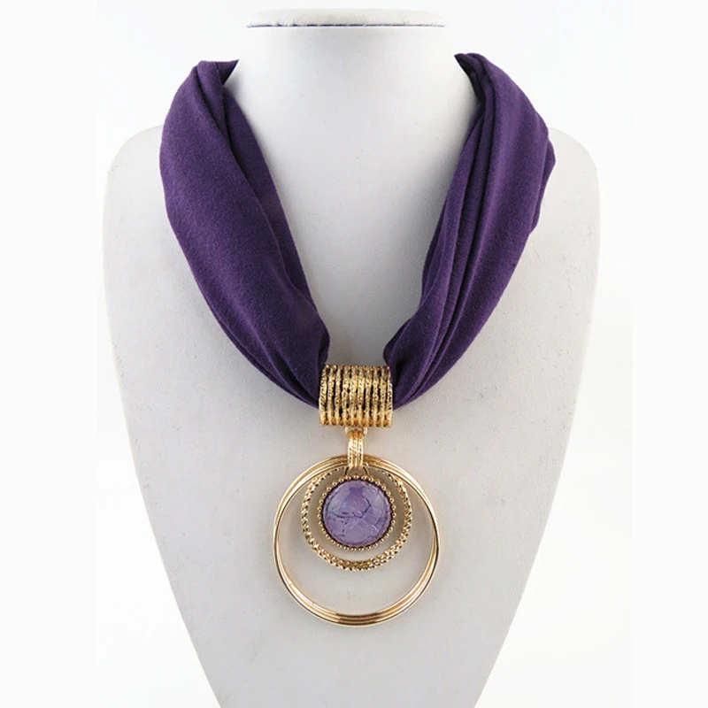 Женский шарф-Кольцо из полиэстера с плетением в этническом стиле |