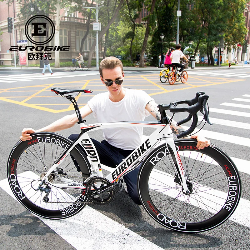 EUROBIKE дорожные велосипеды с алюминиевой рамой Shimano 16 скоростей 700C дюймовые