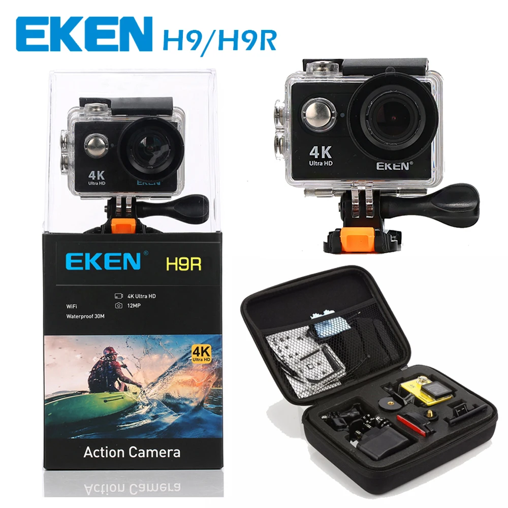 Eken H9/H9R действие Камера Ultra HD 4 K/25fps Wi Fi 2 0 &quot170D подводный водонепроницаемый Cam шлем