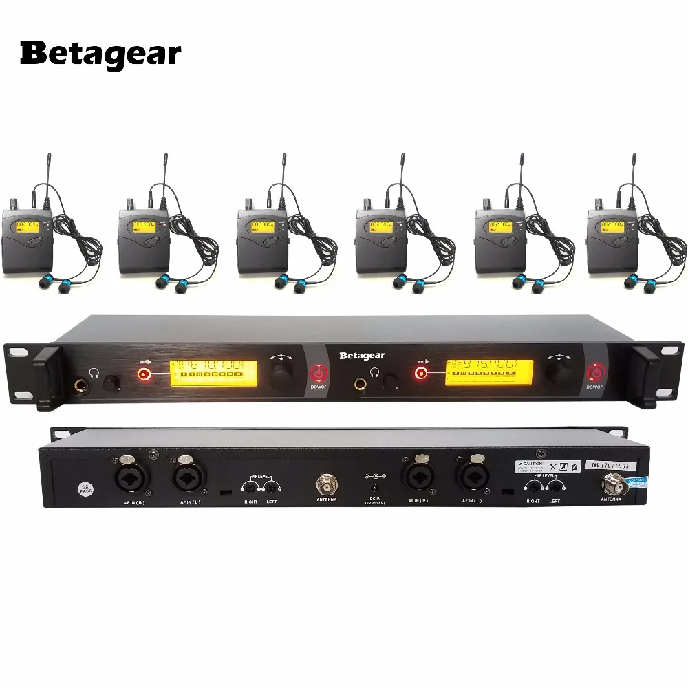 Betagear 6 приемник SR2050 IEM UHF профессиональный монитор в ухо система сценический монитор в ухо Беспроводная сценическая звуковая система