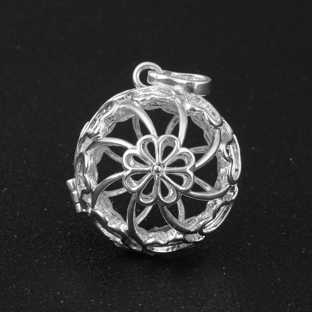 Eudora полый цветок клетка кулон Гармония бола подходит колокольный звон для женщин