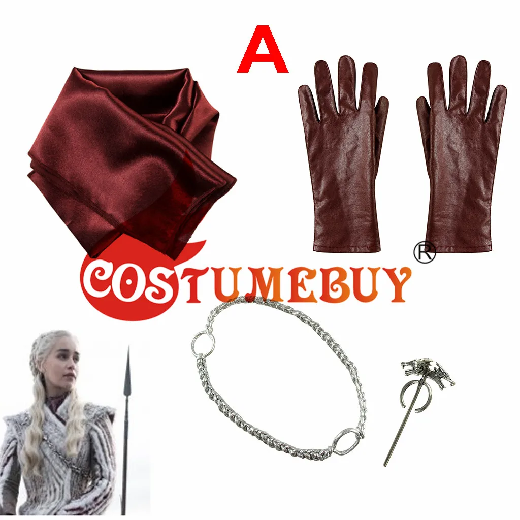 CostumeBuy костюм для косплея из Игры престолов 8 сезон Дракон матери Дейенерис Таргариен костюм средневековый женский костюм Тренч L920
