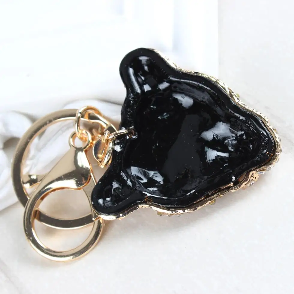 Цепочка брелок с подвеской в виде головы леопарда льва|key ring chain|designer key ringfashion |