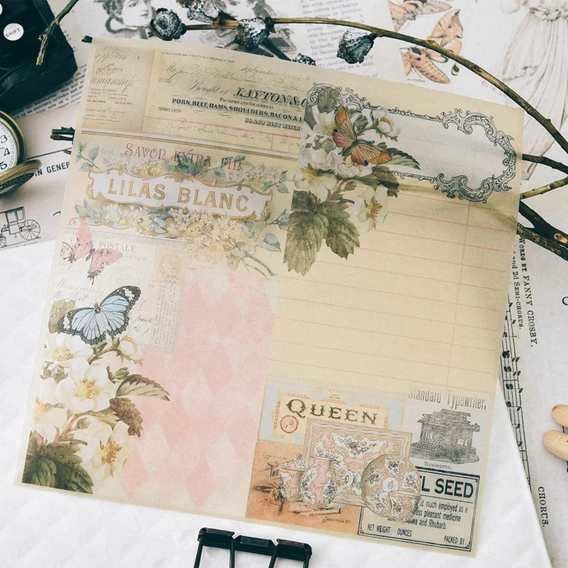 KLJUYP винтажная бархатная бумага с узором для скрапбукинга Happy planner/изготовление карт/Журнал проекта