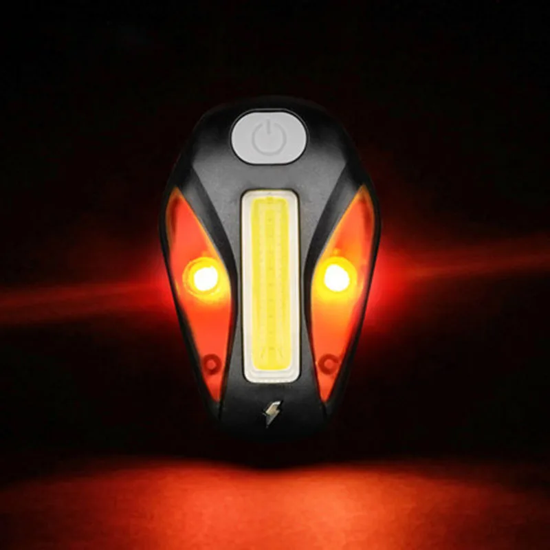 Горячий велосипедный задний фонарь 5 режимов вспышки USB зарядка предупреждающие